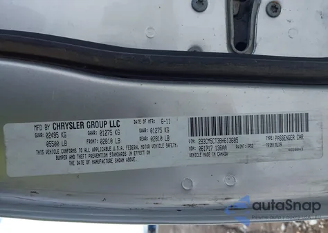 2011 Dodge Charger R/T из США, поврежденный, VIN 2B3CM5CT3BH613685